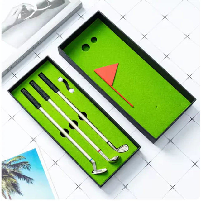 DeskGolf Pro Pen Set – Mini Golf Putter & Writing Accessory Gift